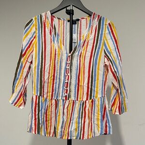 Multicolor Striped Women's Blouse